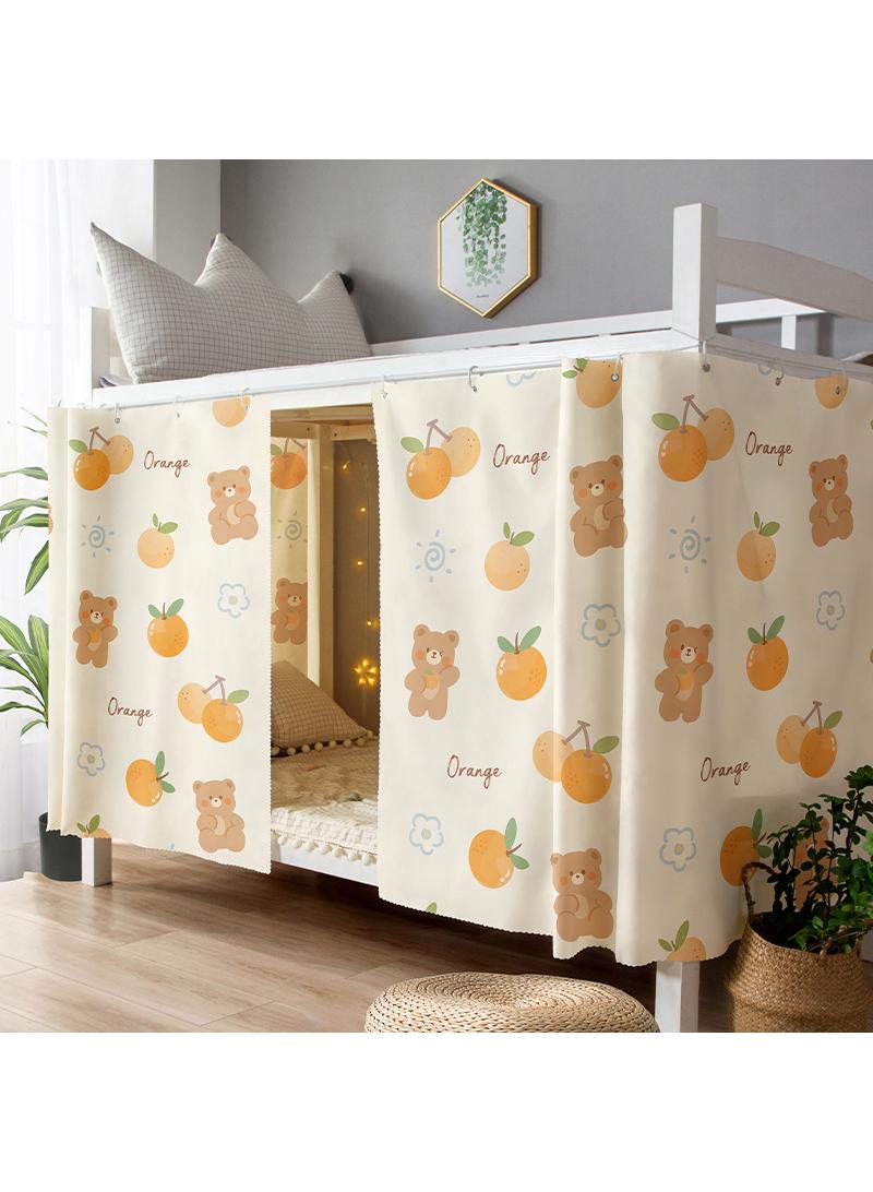 Dormitory bed curtains, student dormitories with physical shading bed curtains 1.15 * 2m 2pcs, with dust-proof top cloth - Image 1