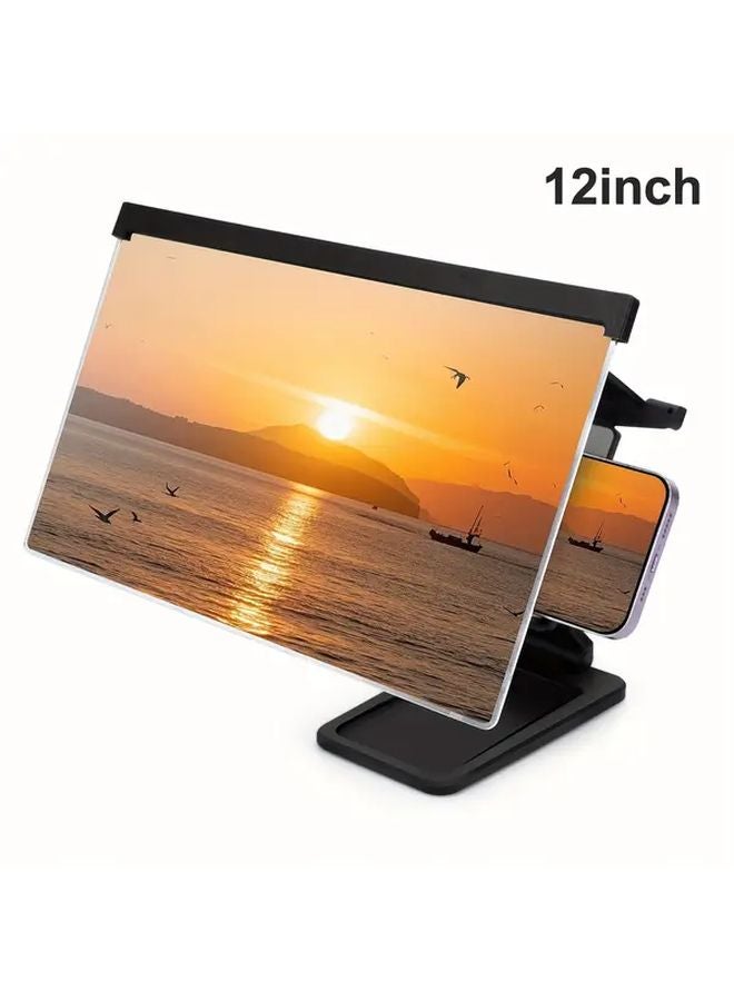 12 بوصة مكبر شاشة هاتف محمول مع حجب الضوء الأزرق عالي الدقة للهواتف الذكية والأجهزة اللوحية والألعاب - Image 5