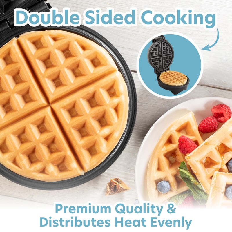 CucinaPro Belgian Waffle Maker- Non-Stick 7" Waffler Iron w Adjustable Browning Control, Electric Baker Makes Thick Fluffy Waffles- Kitchen Essential for Breakfast Morning or Brunch, Housewarming Supplies Gift - Image 3