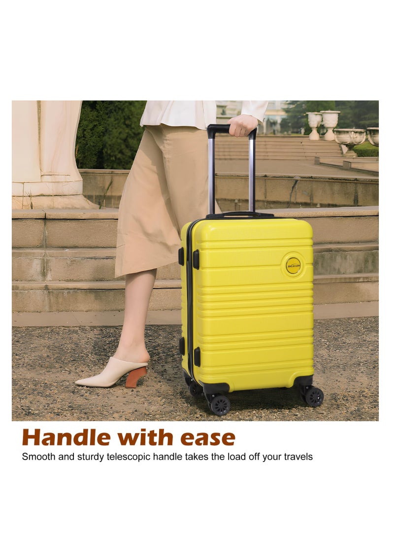 Aklsvion Luggage Set 3-Piece 20-Inch Spinner Suitcase, Backpack & Toiletry Bag - Durable Travel Set with Built-In TSA Lock, 360-Degree Spinner Wheels, and Smooth Zippers - Image 2