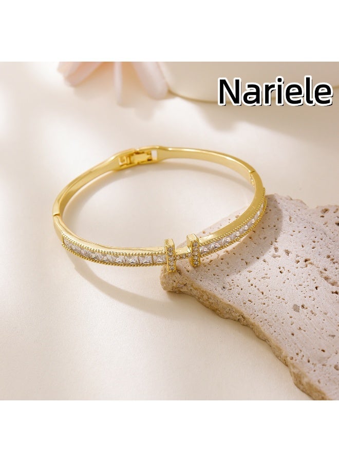 Nariele New Electroplated Zircon High-End Bracelet - Image 1
