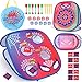 Aooess Bean Bag Toss Game for Kids Cornhole for Kids Outdoor Toys for Kids Ages 48 Tic Tac Toe Bean Bag Toss Toddler Toys Yard Games Birthday Gift for Girls 3 4 5 6 7 8 Year Old - Image 3