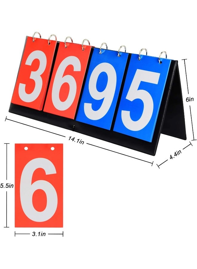 LEAP LEAP Score Flipper/Portable Flipper/Flip Scoreboard/Score Keeper for Basketball Volleyball Tennis Table Tennis, 4 Digital Portable Scoreboard  - Image 4