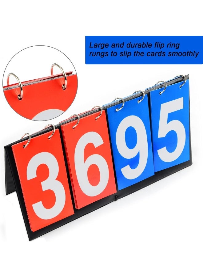 LEAP LEAP Score Flipper/Portable Flipper/Flip Scoreboard/Score Keeper for Basketball Volleyball Tennis Table Tennis, 4 Digital Portable Scoreboard  - Image 2