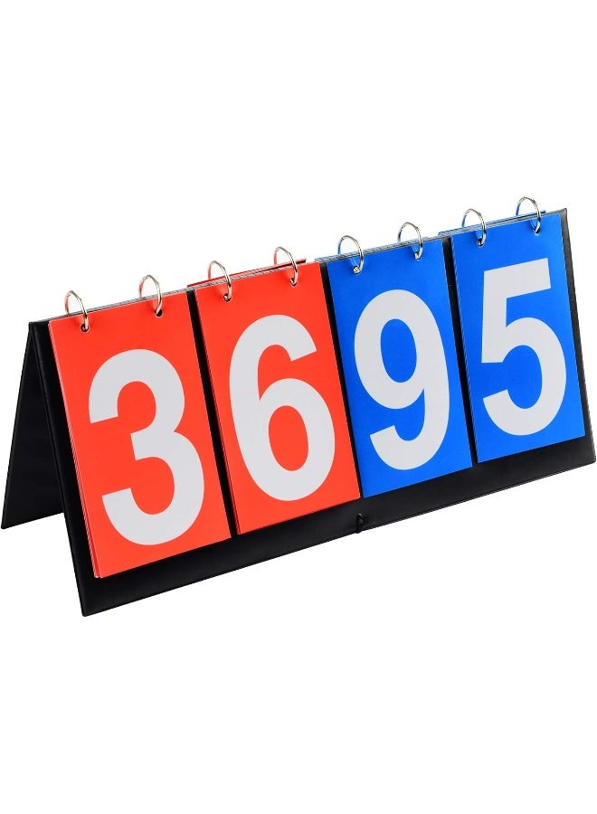 LEAP LEAP Score Flipper/Portable Flipper/Flip Scoreboard/Score Keeper for Basketball Volleyball Tennis Table Tennis, 4 Digital Portable Scoreboard  - Image 1