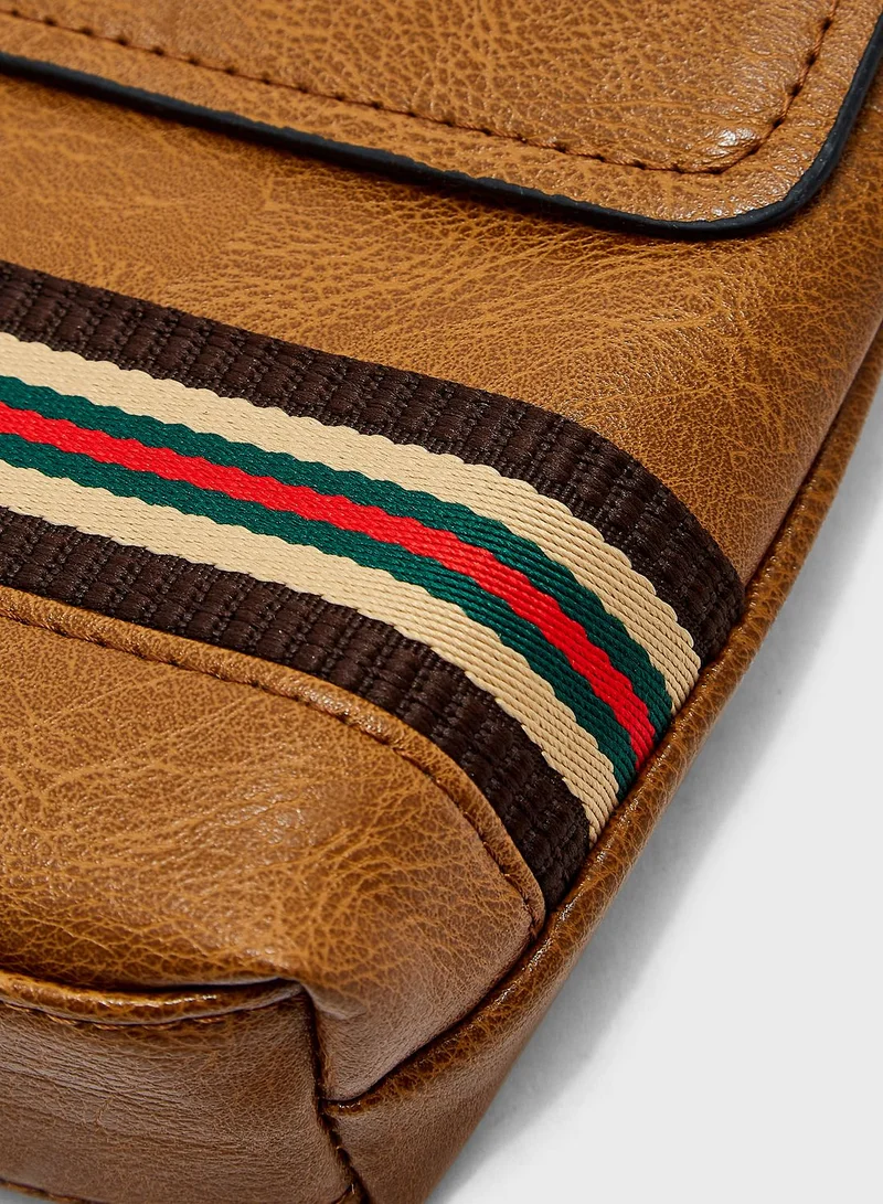 Robert Wood Cross Body Webbing Detail Daily Messenger