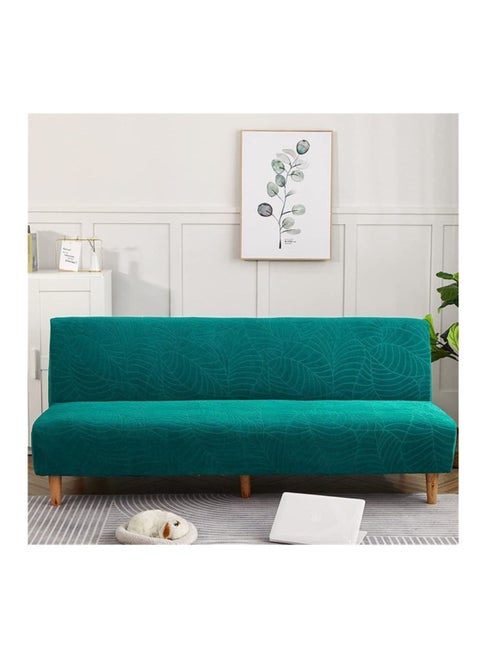 Premium Water Repellent Sofa Slipcover for Armless Sofa Bed Futon Cover Stretch Sofacover Spandex Jacquard Leaf Pattern Elastic Feature for Folding Sofa Bed