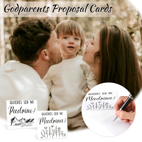 LiqCool Godparents Proposal Gift, Padrino y Madrina Godmother & Godfather 20oz Insulated Tumbler Set with Keychain & Card, Will You be My Godparents Gift from Godchild for Baptism(Black & Rose Gold) - Image 5