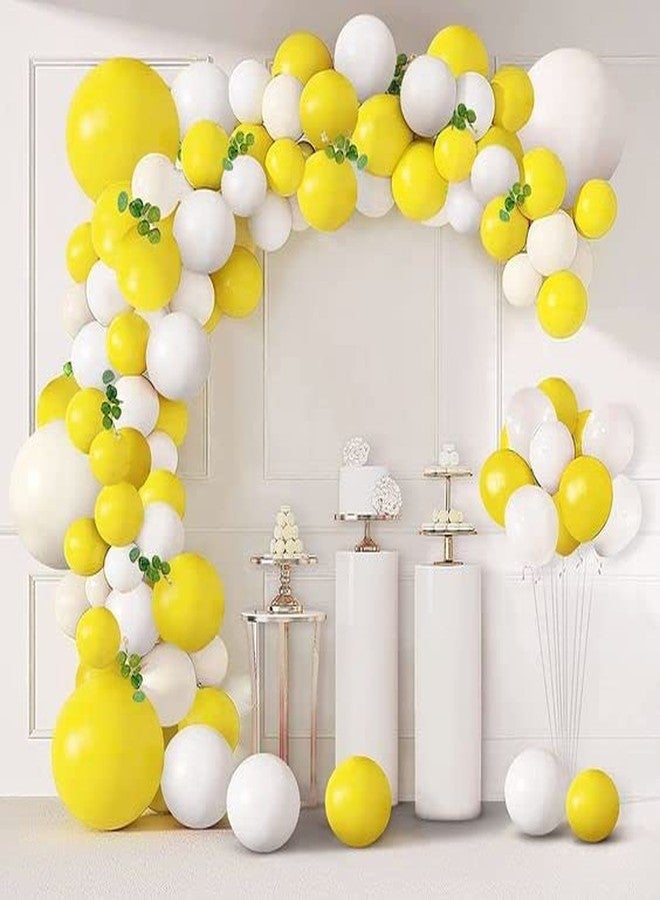Flyloons Yellow White Balloons Pack of 50 for birthday decoration items also suitable for Anniversary, Wedding, Celebration, Party - Image 3