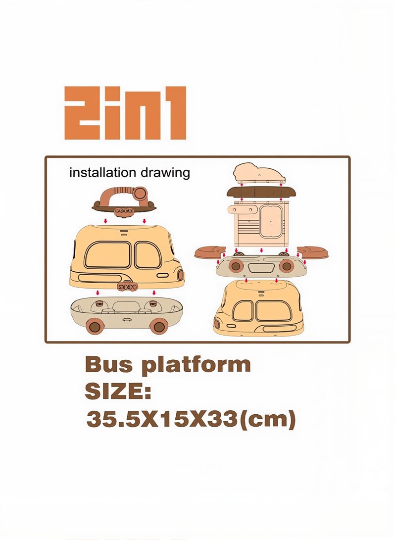 إيزي سو لعبة مطبخ للأطفال قابلة للتشوه 2 في 1، محمولة وخفيفة الوزن ومدمجة بتصميم فريد ومفصل، مجموعة ألعاب مطبخ تظاهرية، مجموعة ألعاب طبخ المطبخ، مجموعة ألعاب لعب الأدوار في المطبخ، أفضل الهدايا للأولاد والبنات - Image 4