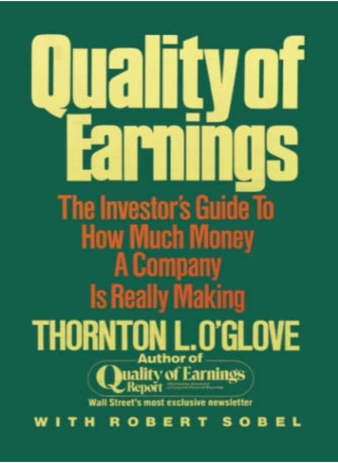Quality Of Earnings by Thornton L. O'glove Paperback 