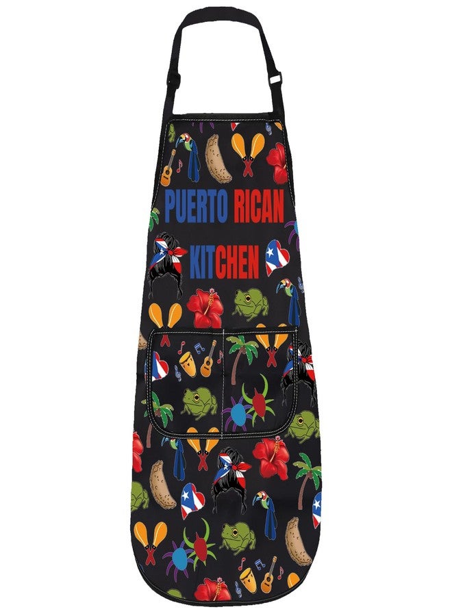 Gzrlyf Puerto Rican Kitchen Apron Puerto Rico Flag Kitchen Cooking Chef Apron Puerto Rico Souvenirs Apron Puerto Rican Themed Gift (Puerto Rican apron) - Image 1