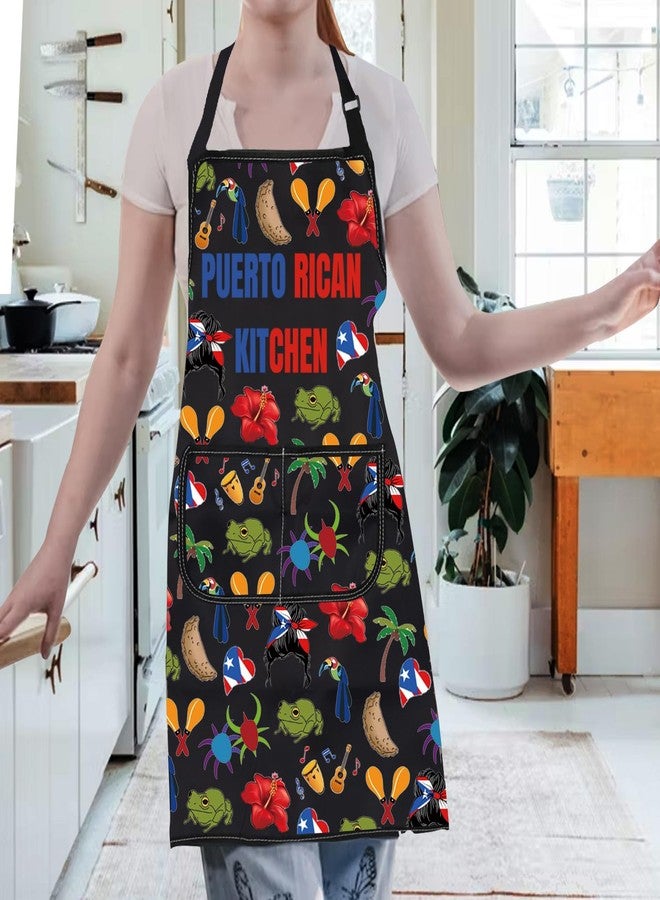 Gzrlyf Puerto Rican Kitchen Apron Puerto Rico Flag Kitchen Cooking Chef Apron Puerto Rico Souvenirs Apron Puerto Rican Themed Gift (Puerto Rican apron) - Image 5