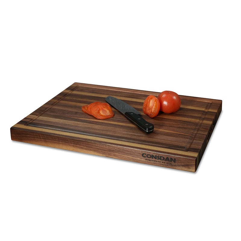 CONSDAN Walnut Cutting Board for Kitchen, USA Grown Hardwood, 20 x 15, with Invisible Inner Handle, Prefinished with Food-Grade Oil, Suitable for Kitchen Edge Grain, 1-1/2" Thick - Image 3