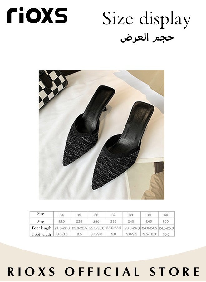 Women's Mules Shoes Closed Pointed Toe Slip-On Backless Sandals Knitted Fashion Stiletto Slides For Work And Party - https://f.nooncdn.com/p/pzsku/Z659807A28337D32C8D88Z/45/_/1709532532/d963d8d7-a6ce-40a8-b3e5-6a0fa0505179.jpg?width=original