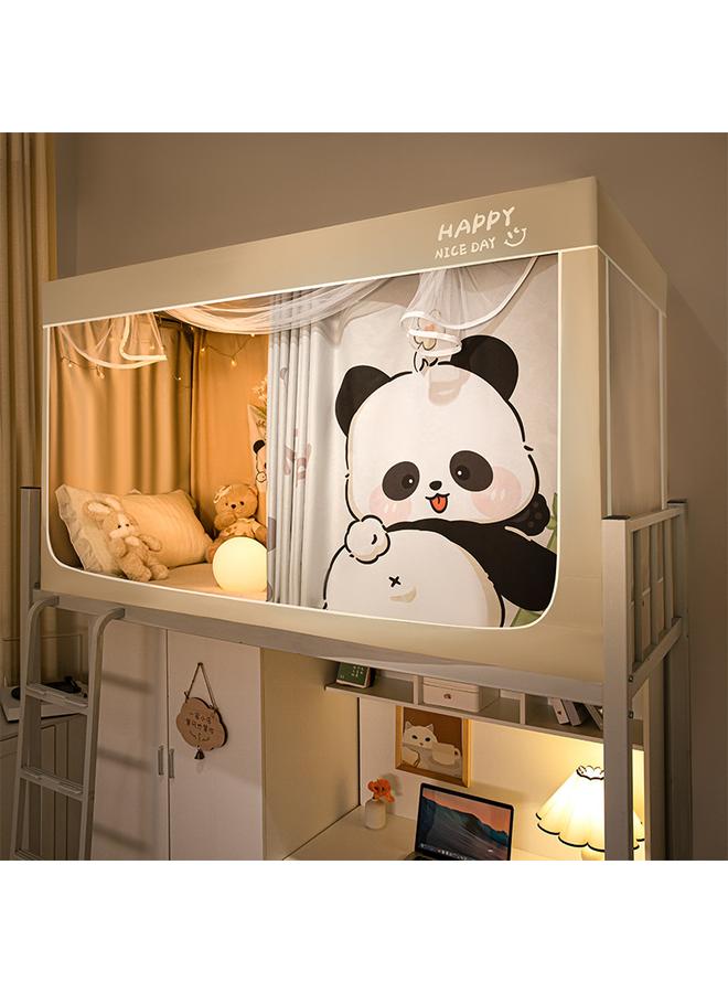 Bluejw New Installation-free Strong Shading Student Bed Curtain Mosquito Net Three-door Dormitory Single Upper And Lower Bed Curtain Wholesale - Image 1