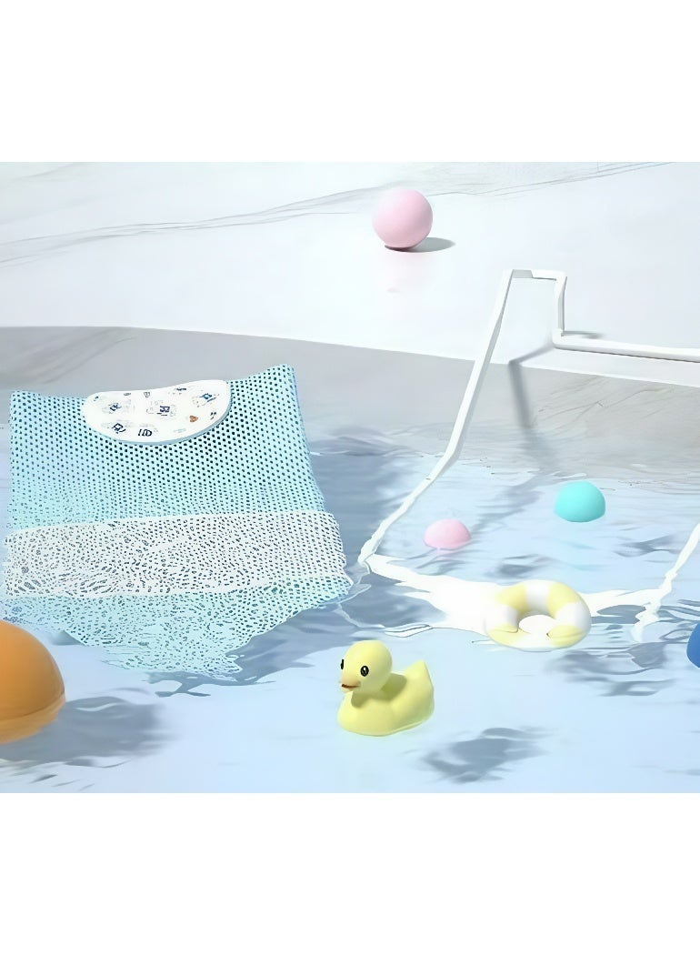 Sisily Baby bathtub support – Newborn Bath Tub Support Sling, T-Shaped Spine Protection Breathable Bath Mesh for Infants - Image 3