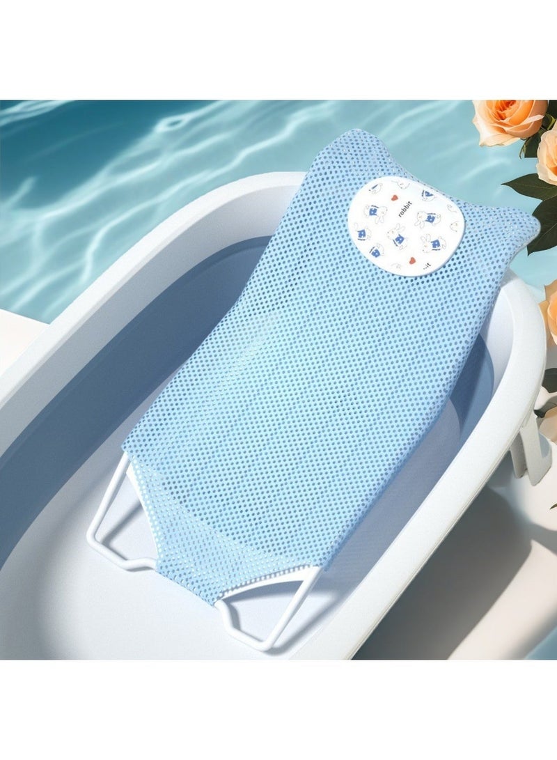 Sisily Baby bathtub support – Newborn Bath Tub Support Sling, T-Shaped Spine Protection Breathable Bath Mesh for Infants - Image 2