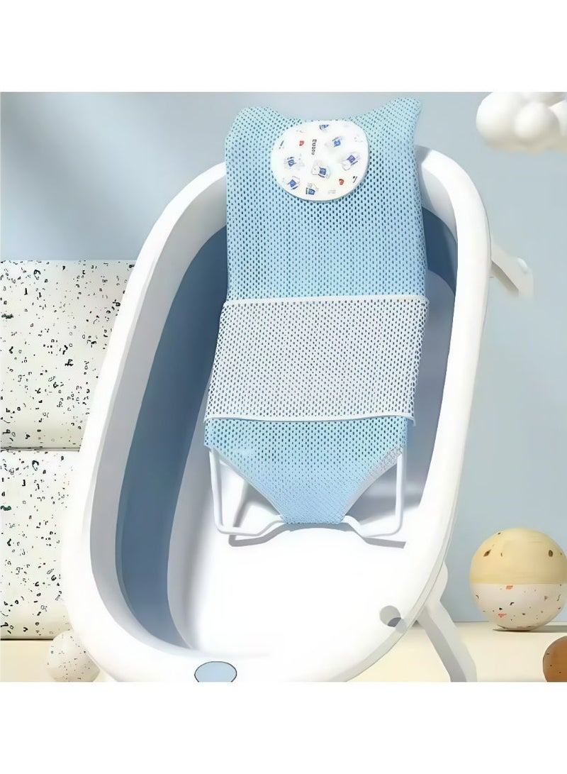 Sisily Baby bathtub support – Newborn Bath Tub Support Sling, T-Shaped Spine Protection Breathable Bath Mesh for Infants - Image 4
