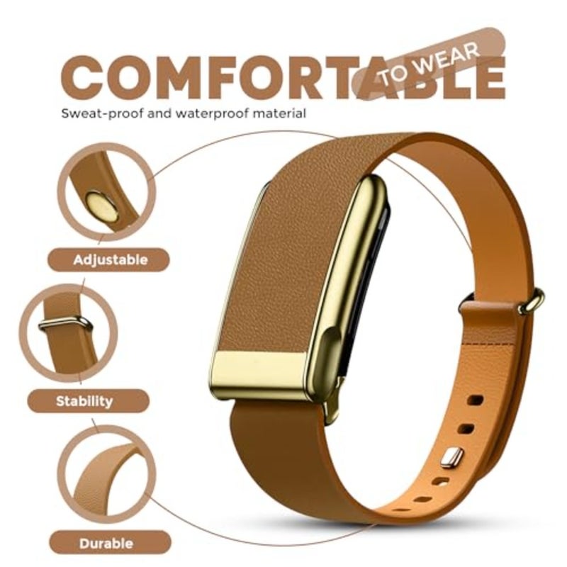 حزام بديل من الجلد المدبب Dado Luxe متوافق مع جهاز WHOOP 5.0، One، Peak، وLife Fitness Tracker متين ومريح غير مناسب للجيل الرابع من Whoop - Image 5