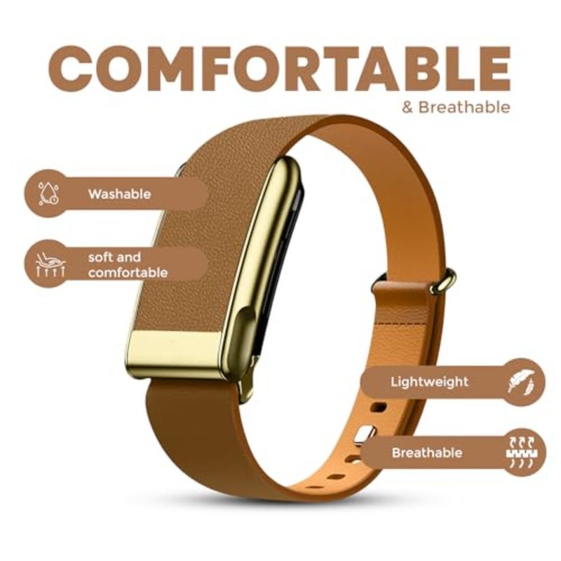 حزام بديل من الجلد المدبب Dado Luxe متوافق مع جهاز WHOOP 5.0، One، Peak، وLife Fitness Tracker متين ومريح غير مناسب للجيل الرابع من Whoop - Image 3
