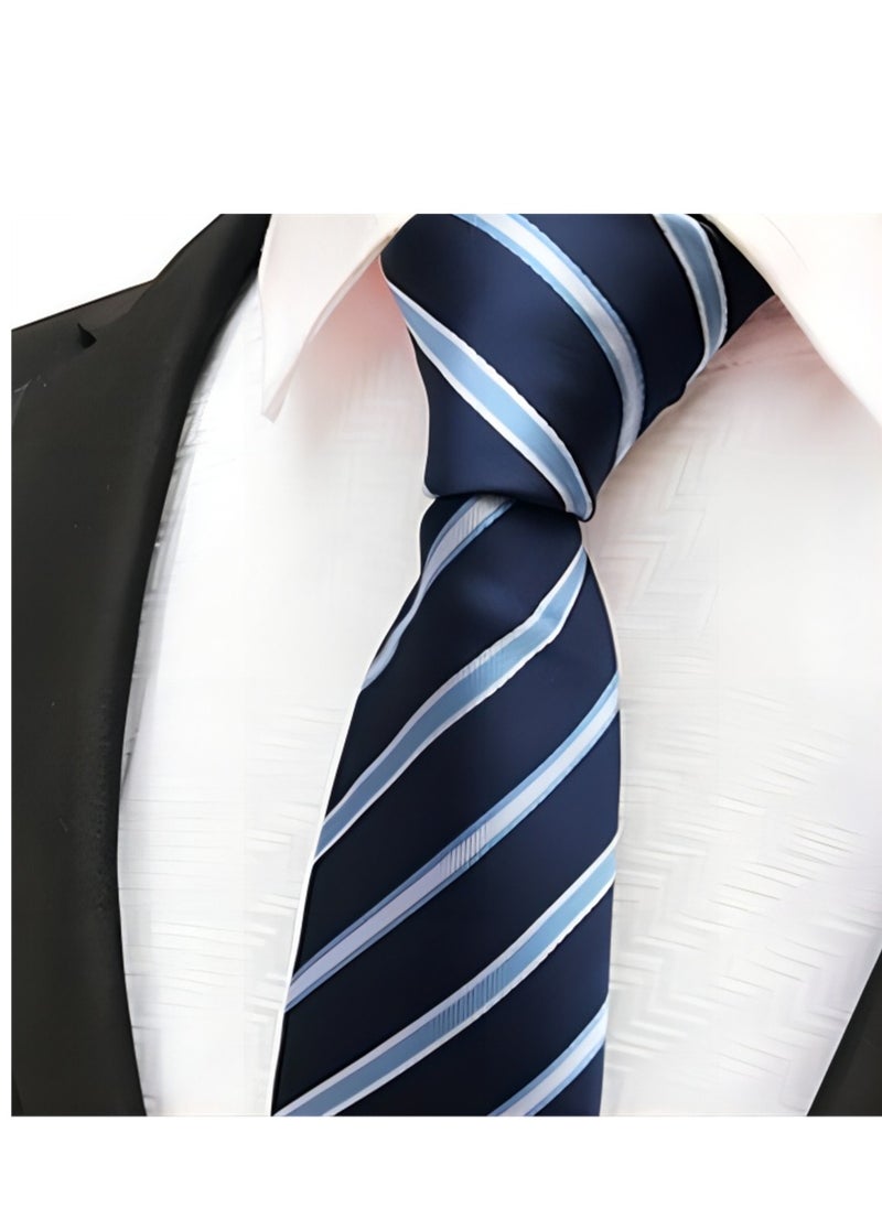 Generic 6 PCS Men's Premium Tie Gift Box Tie Pocket Square Fashionable Stylish Tie Clip Cufflinks Set  - Image 3