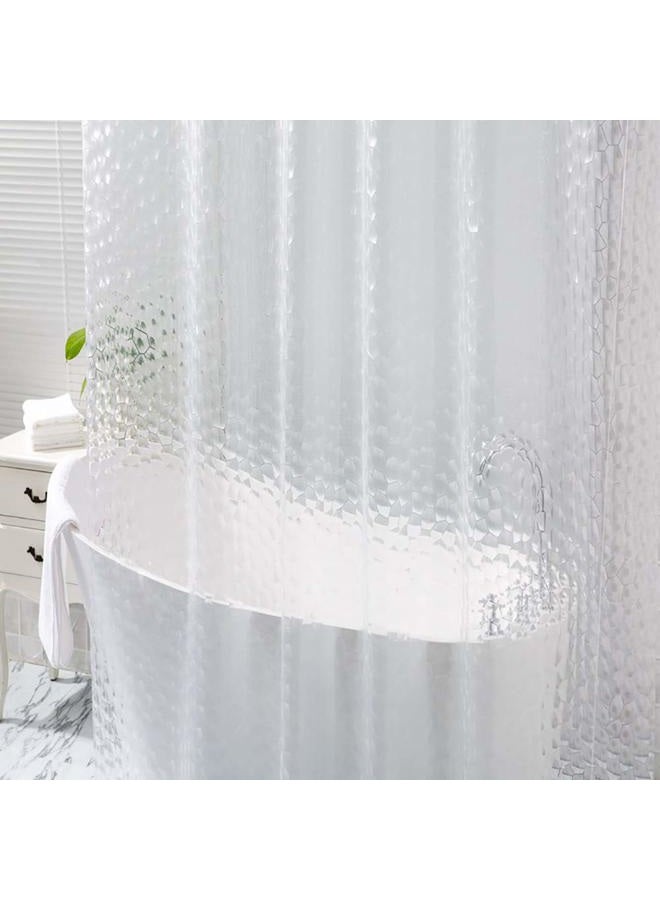 Ryhpez Shower Curtain Liner - Clear Shower Curtain Set with Hooks | 72"x72" - Image 5