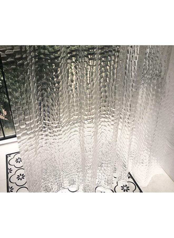 Ryhpez Shower Curtain Liner - Clear Shower Curtain Set with Hooks | 72"x72" - Image 1