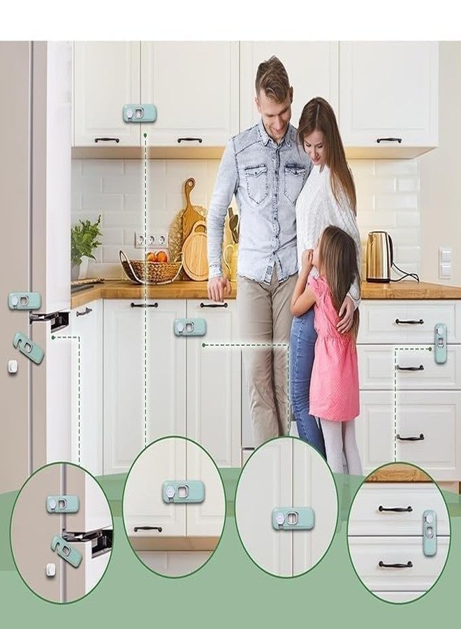 ZURITY Child Proof Refrigerator Lock | Fridge Locks for Kids with Sticky Adhesive Pads | Child Safety Locks for Doors | for Fridge/Cabinets/Freezer Door Lock (Pack of 1,Multicolor) - Image 3