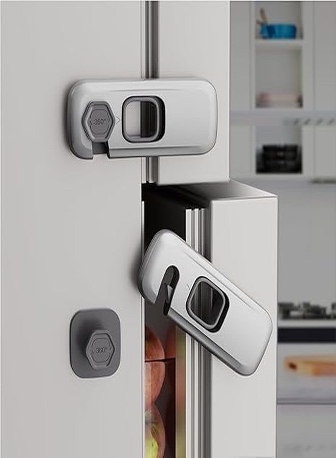 ZURITY Child Proof Refrigerator Lock | Fridge Locks for Kids with Sticky Adhesive Pads | Child Safety Locks for Doors | for Fridge/Cabinets/Freezer Door Lock (Pack of 1,Multicolor) - Image 1