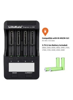 LiitoKala LII-500 Smart Charger With Rechargeable Batteries Holder  - Image 3