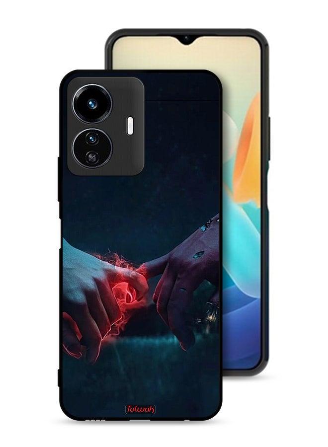 Tolwak Vivo Y77e 5G Protective Case Cover Burning Hands - Image 1