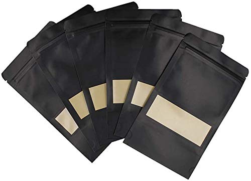 Deera DEERA Stand Up Ziplock Reusable Airtight Polyester Storage Pouch Black160mmX230mmPack of 25  - Image 3