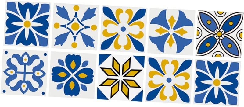 klarako 10pcs Floor and Nordic Kitchen Self-Adhesive Bathroom Style Tiles Easy Decals Stickers Oil-Proof Stick to Decorative Tile Peel Wall Sticker - Image 1