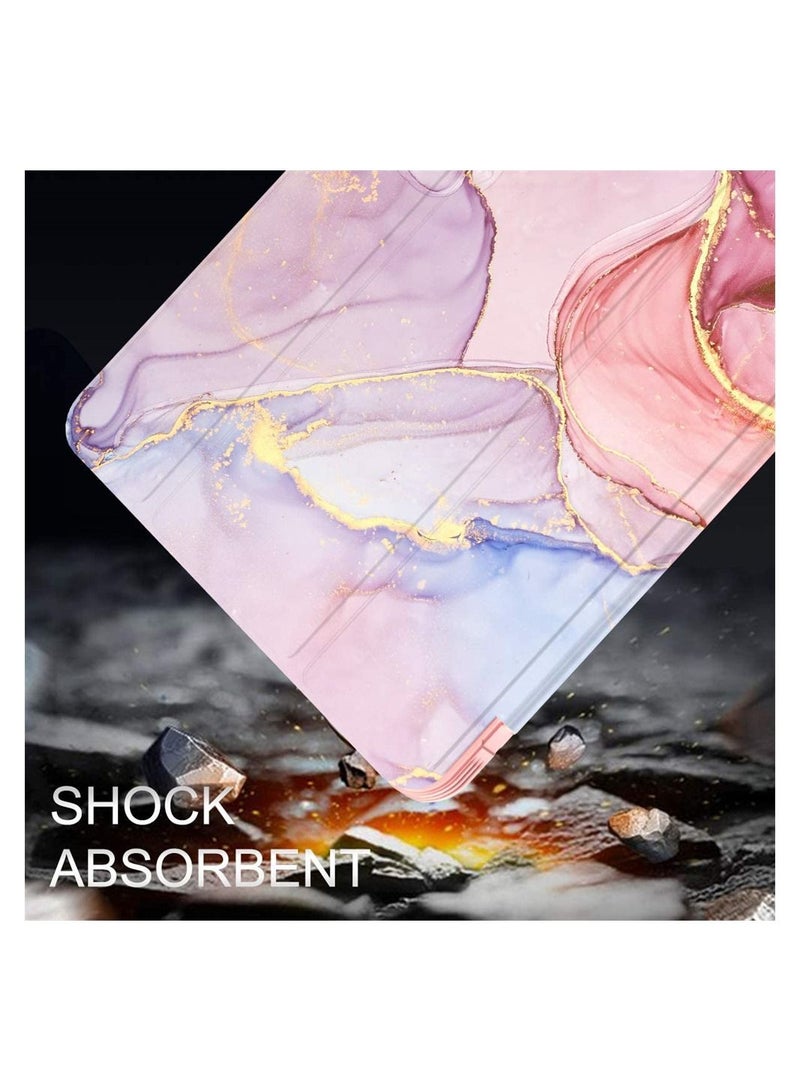 SYOSI Comptible for Samsung Galaxy Tab A8 Case, Hybrid Slim Case for 10.5 Inch 2022 Model (SM-X200, X205, X207), Shockproof Cover with Clear Transparent Back Shell, Auto Wake Sleep (Glittering Marble) - Image 5