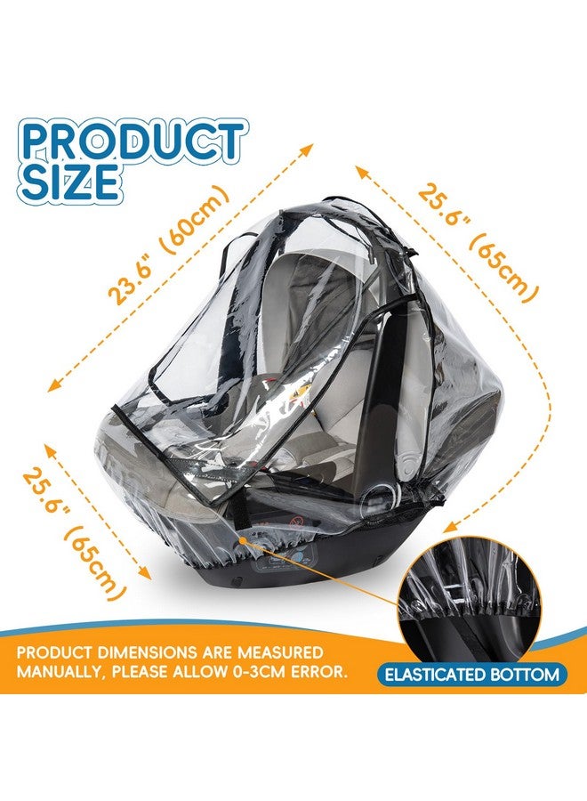 bemece Car Seat Rain Cover, Baby Car Seat Rain Cover Universal with Side Ventilation and Quick-Access Large Window, Protected from Rain, Snow, Wind and Dust, Baby Travel Accessories - Image 3