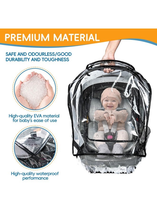 bemece Car Seat Rain Cover, Baby Car Seat Rain Cover Universal with Side Ventilation and Quick-Access Large Window, Protected from Rain, Snow, Wind and Dust, Baby Travel Accessories - Image 1