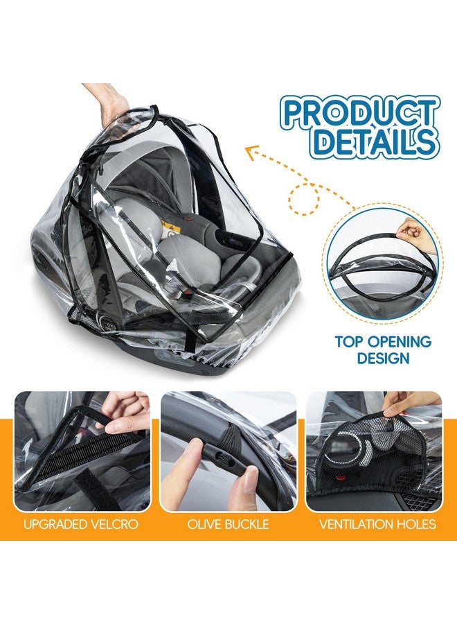 bemece Car Seat Rain Cover, Baby Car Seat Rain Cover Universal with Side Ventilation and Quick-Access Large Window, Protected from Rain, Snow, Wind and Dust, Baby Travel Accessories - Image 2