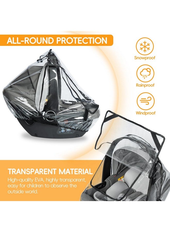 bemece Car Seat Rain Cover, Baby Car Seat Rain Cover Universal with Side Ventilation and Quick-Access Large Window, Protected from Rain, Snow, Wind and Dust, Baby Travel Accessories - Image 4