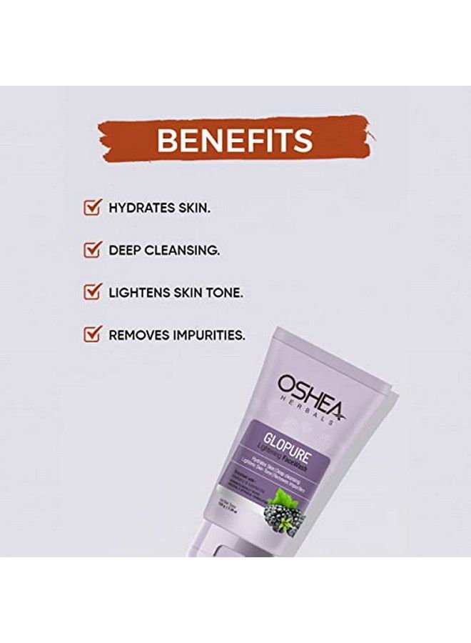 OSHEA Herbals Glopure Lightening Face Wash Hydrates Skin ; Deep Cleansing ; Lightens Skin ; Tone & Removes Impurities - Image 4