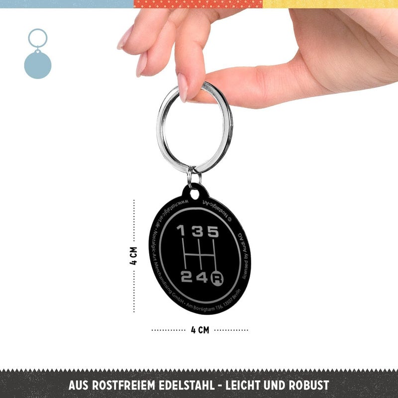 Nostalgic Art Nostalgic-Art Retro Keyring with Audi Logo - Vintage Design, 4 cm Diameter - Image 2