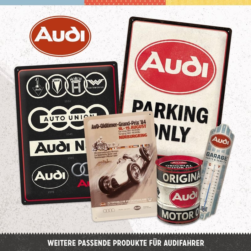Nostalgic Art Nostalgic-Art Retro Keyring with Audi Logo - Vintage Design, 4 cm Diameter - Image 4