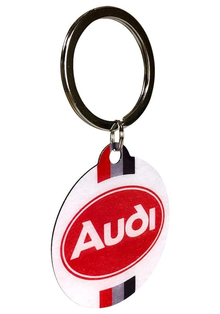 Nostalgic Art Nostalgic-Art Retro Keyring with Audi Logo - Vintage Design, 4 cm Diameter - Image 1
