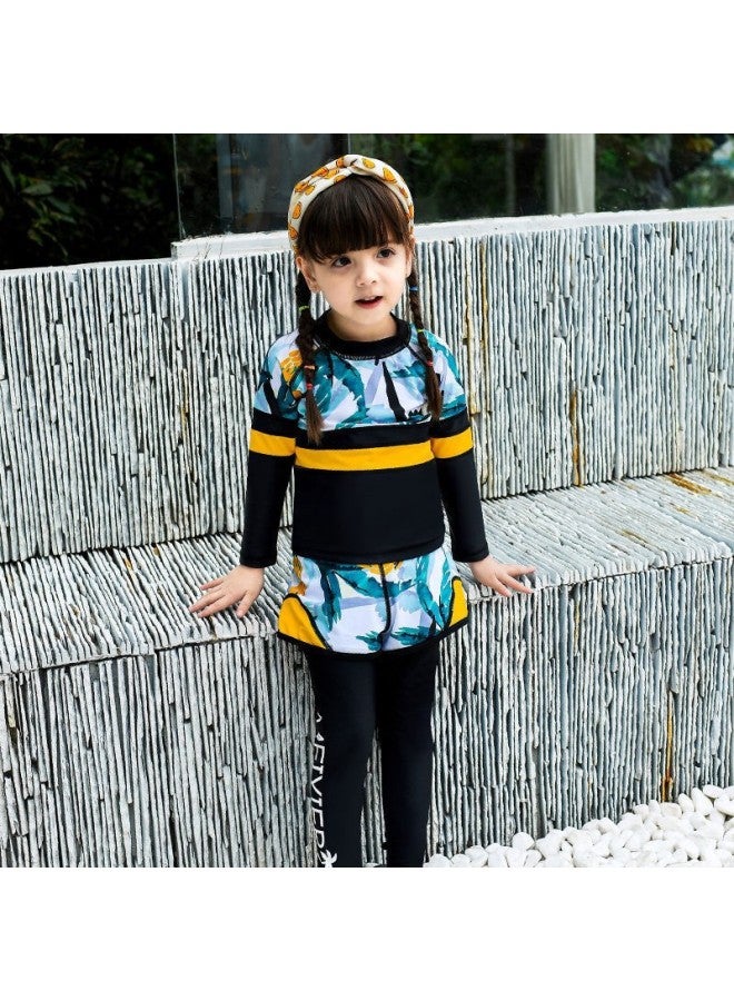 Children's Swimsuit Big Kids Quick-drying Split Sunscreen Swimsuit Long-sleeved Trousers Waterproof Mother Diving Suit For Boys And Girls
