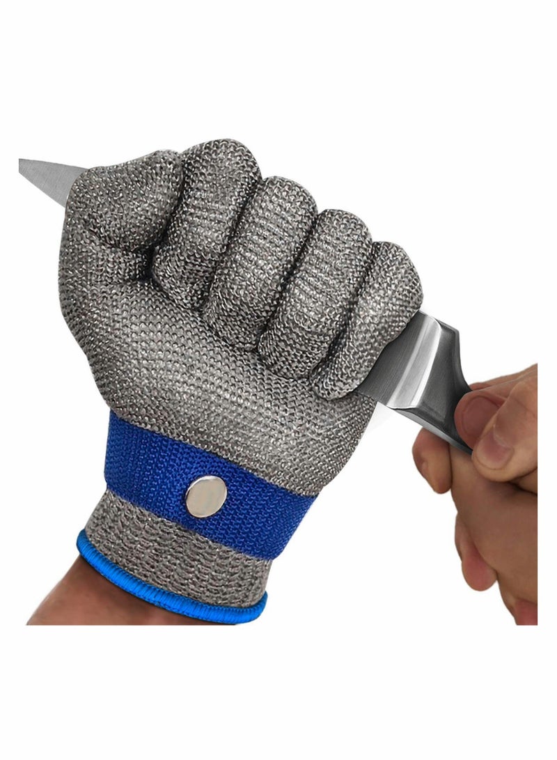 Cut Resistant Glove Level 9 Cutting Glove Stainless Steel Wire Mesh Metal Glove for Kitchen, Garden, Fishing, Durable Cut Glove for Men or Women (XL) - Image 1