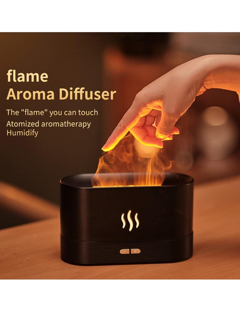 Essential Oil Diffuser with Flame Light, Aromatherapy Mist Humidifier 180ml, Aroma Air Diffusers with Auto Shut-Off Protection for Home Office  - Image 2