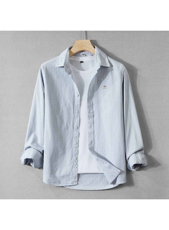 Fomoce comfortable & Breathable Men's Long Sleeve Shirt - Spring/autumn Casual Wear Top - Image 3