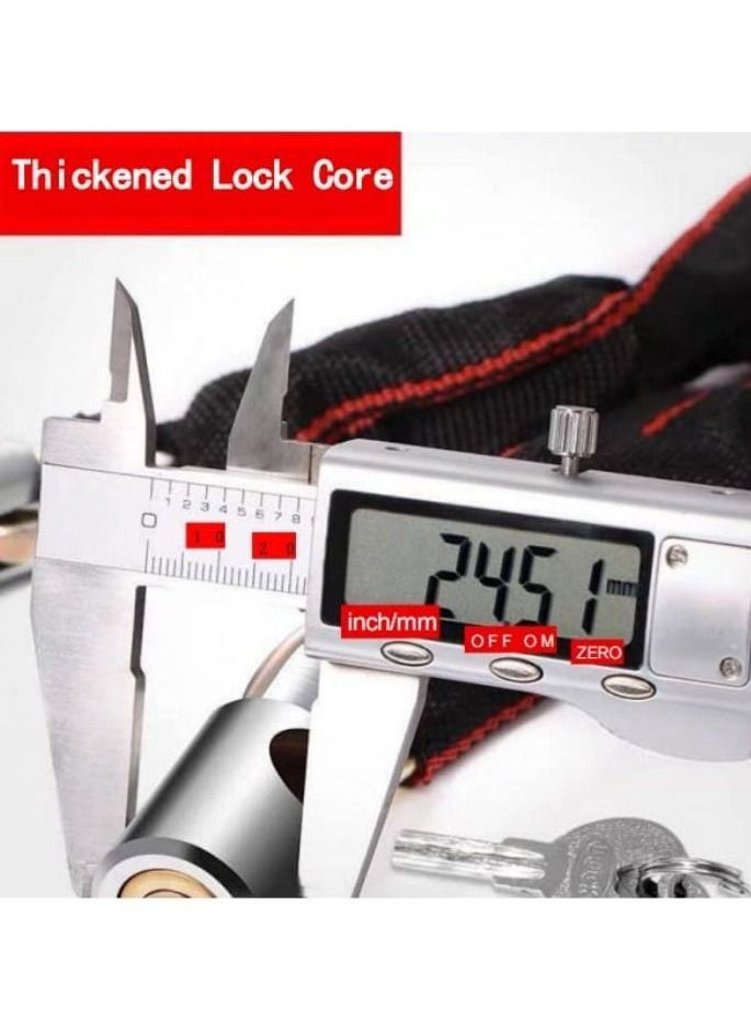 Generic Safety Chain Lock Bicycle Chain Lock Advanced Reinforced Safety Chain Cannot Be Cut With Bolt Cutter Or Hand Tool Ideal For Motorcycle Bicycle Door Outdoor Lock  - Image 2