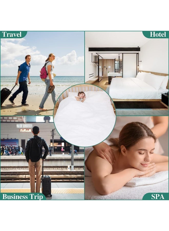 Travel Disposable Bedding Set, Complete 3-Piece Plastic-Free Bed Cover with Pillow Protectors, Single-Use Travel Sheets for Hotels, Hostels, and Emergency Housing - Image 5