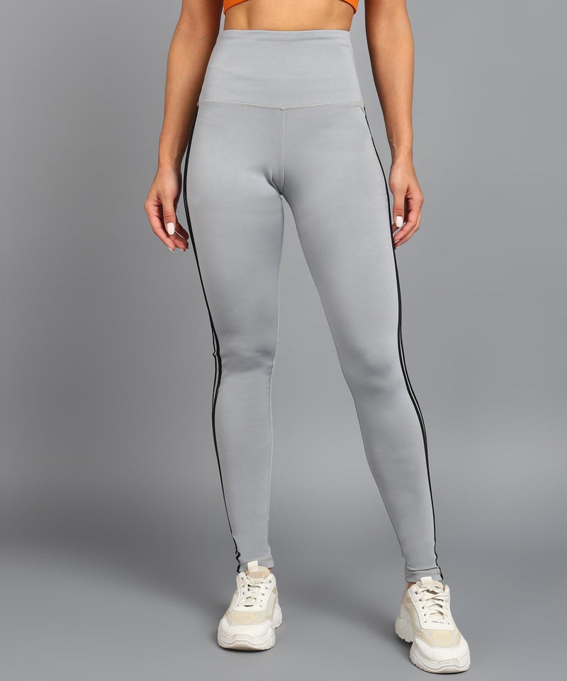 Rock Paper Scissors Women Premium Two Black Strip Gym High Rise Tights High-Waisted, Sweat-Wicking, Athletic Fit Gym Tights For Working Out, Pilates,Yoga, Fitness & Training, Small - Image 4
